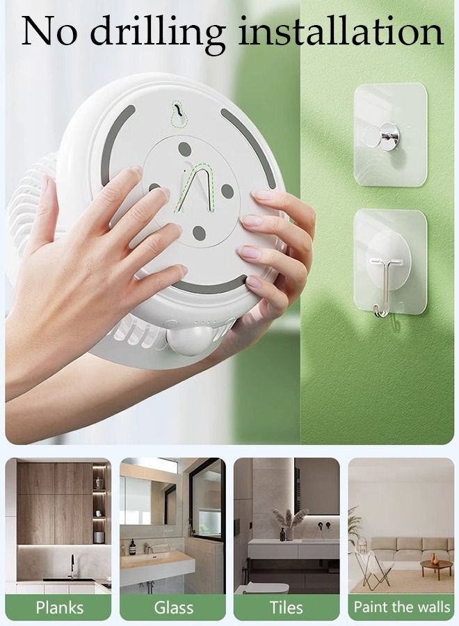 DUNISO Air Circulator Fan Small Quiet Turbo Force Desk Fans with Base-Mounted Controls 5 Speed Cooling Fan Floor Fan Wall Mounted Fan for Whole Room Home Bedroom Office  - Image 2