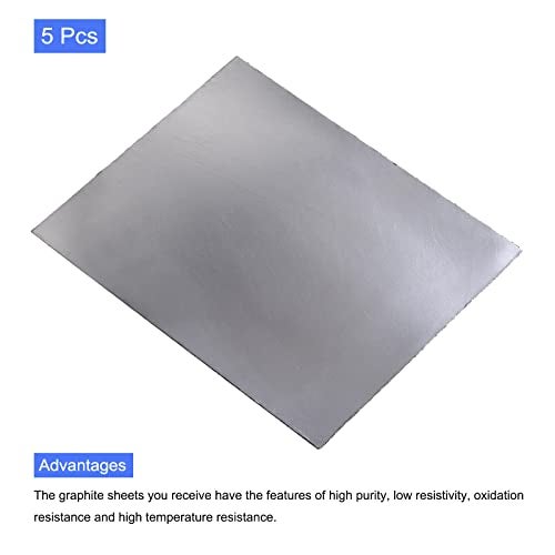 PATIKIL Flexible Graphite Foil Sheet - Gasket Sheet, 250x200x1mm, Pack of 5 - Image 3