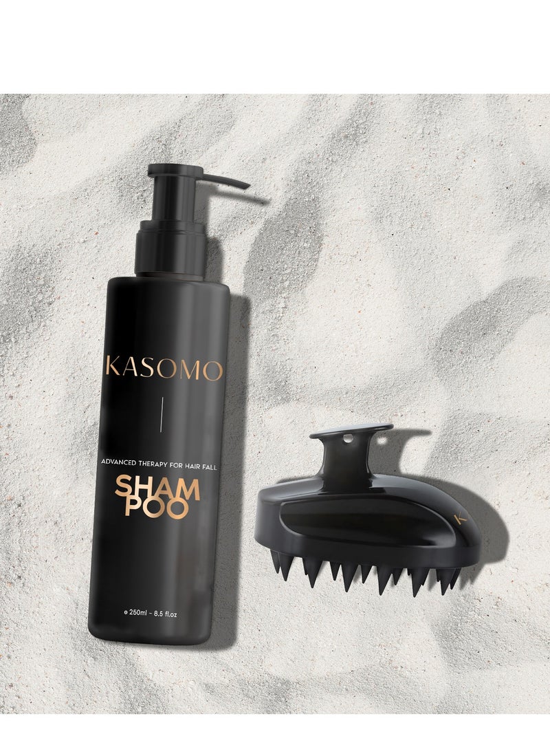 Kasomo KASOMO Anti-Dandruff Shampoo 250 ml & Hair Dry Repair Mask 250ml with Scalp Massager, Deeply Moisturizing Nourishing Hair Stronger, Thicker and Healthier with Natural Ingredients  - Image 4