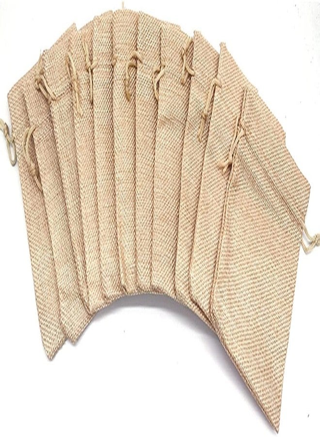 DELINGER 4x6 Inch Jute Drawstring Potli Bags – Reusable Gift Pouches for Weddings, Parties, Festivals, Travel & Storage – Durable, Handmade (Natural Jute Color Pack Of 20, 4x6 Inch) - Image 3