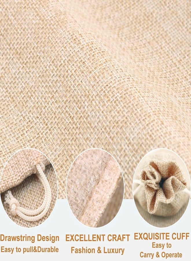 DELINGER 4x6 Inch Jute Drawstring Potli Bags – Reusable Gift Pouches for Weddings, Parties, Festivals, Travel & Storage – Durable, Handmade (Natural Jute Color Pack Of 20, 4x6 Inch) - Image 4
