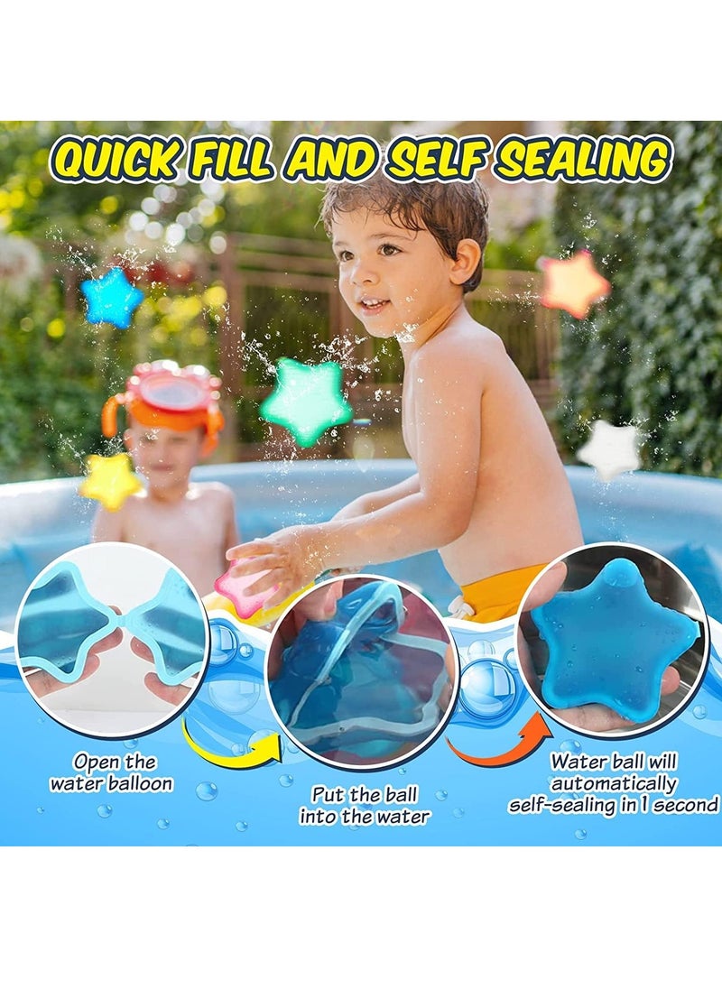 Generic - Water Balloons Reusable 6 PCS Soft Silicone Water Splash Ball for Kids School Self-Sealing Refillable Water Ballfor Kids Adults Fun Water Fight Game Summer Swimming Pool Party Supplies（B） - Image 1