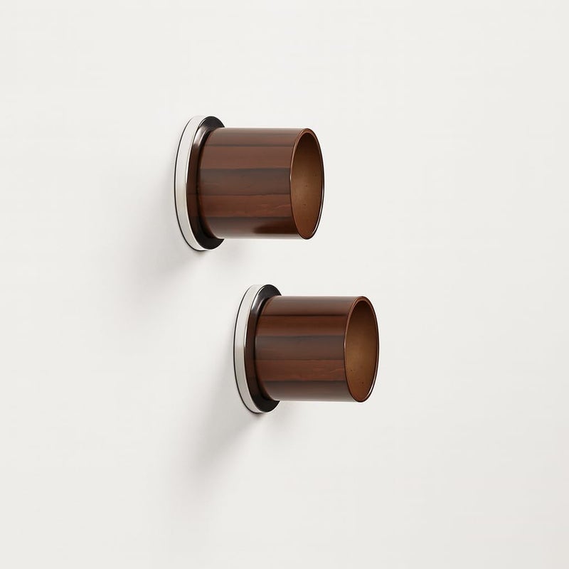 Colornest Wall to Wall Curtain Rod Bracket | 1 inch Walnut Finish Curtain Rail Rod Holder Heavy-Duty – with Screws and Wall Plugs Pack of 2 - Image 5