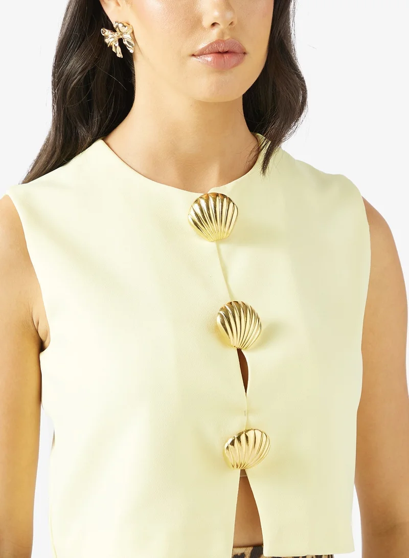 Ginger Gold Accent Detail Vest