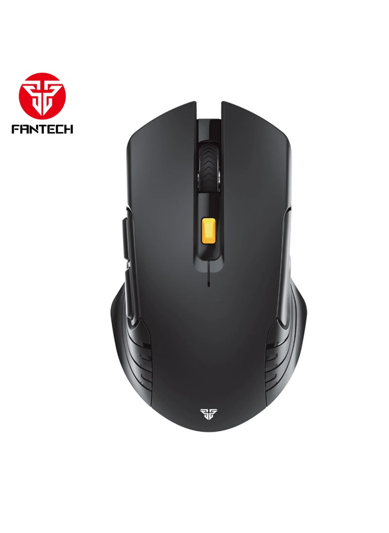 Fantech WG12R Rechargeable Wireless Gaming Mouse, 2.4GHz Wireless Connector, Adjustable 800-1200 DPI, Up to 30 IPS/10g Acceleration, 125Hz Polling Rate, 3M Clicks Lifetime Gaming Mice