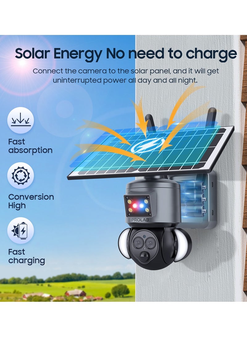 Prolab Dual Lens 4G Solar Battery Camera with 12X ZOOM - Image 1