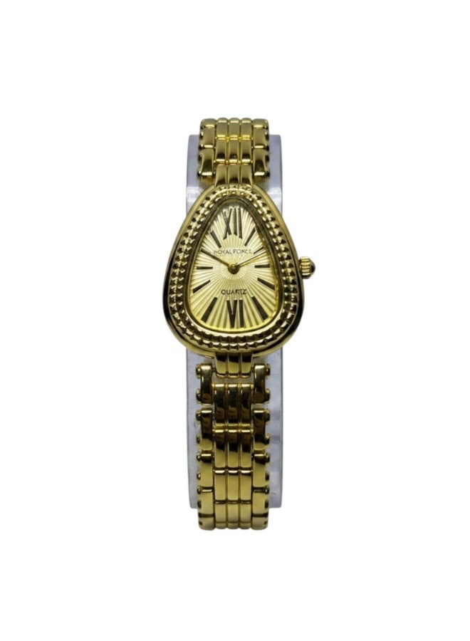 Royal Force Bellora RF014L Women’s Luxury Analog Watch Gold Stainless Steel Bracelet Oval Dial Elegant Ladies Wrist Watch - Image 2