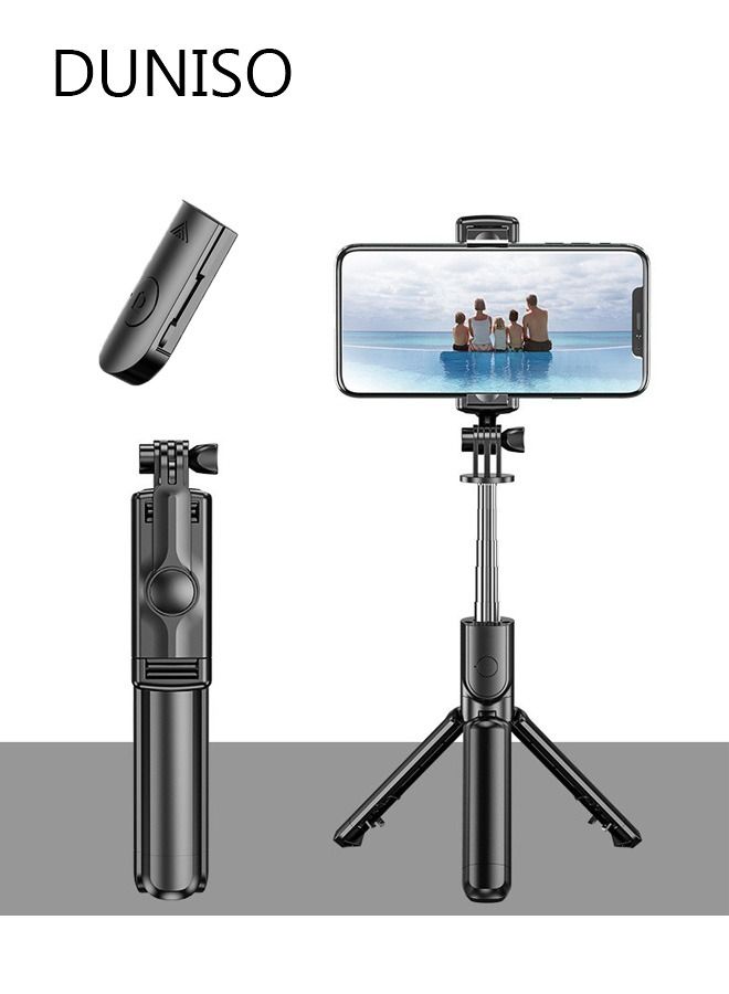 DUNISO Gimbal Stabilizer for Smartphone Extendable Selfie Stick Tripod with Wireless Remote Gimbal Stabilizer with Auto-Balance Phone Holder for All Cell Phone - Image 1