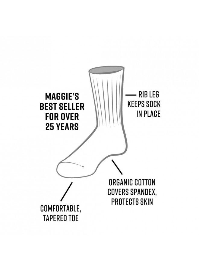 Maggie's Organics Cotton Tri-pack Cushion Crew Socks - Image 3