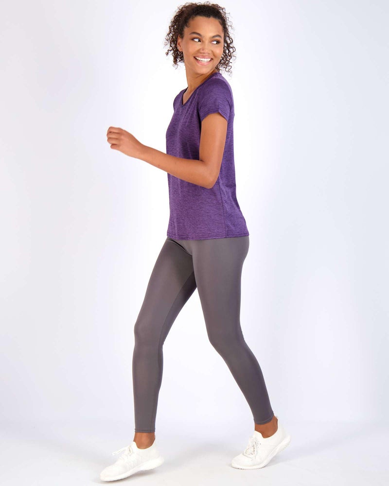 REALESSENTIALS Real Essentials 5 Pack: Women's Dry Fit Short Sleeve V Neck Workout Top - Fitness Pilates Gym Athletic Yoga T-Shirt (Plus Available), Set 11, XL - Image 5