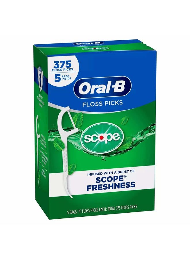Oral-B Complete Glide Floss Picks, Scope Outlast (375 Floss Picks) - Image 1