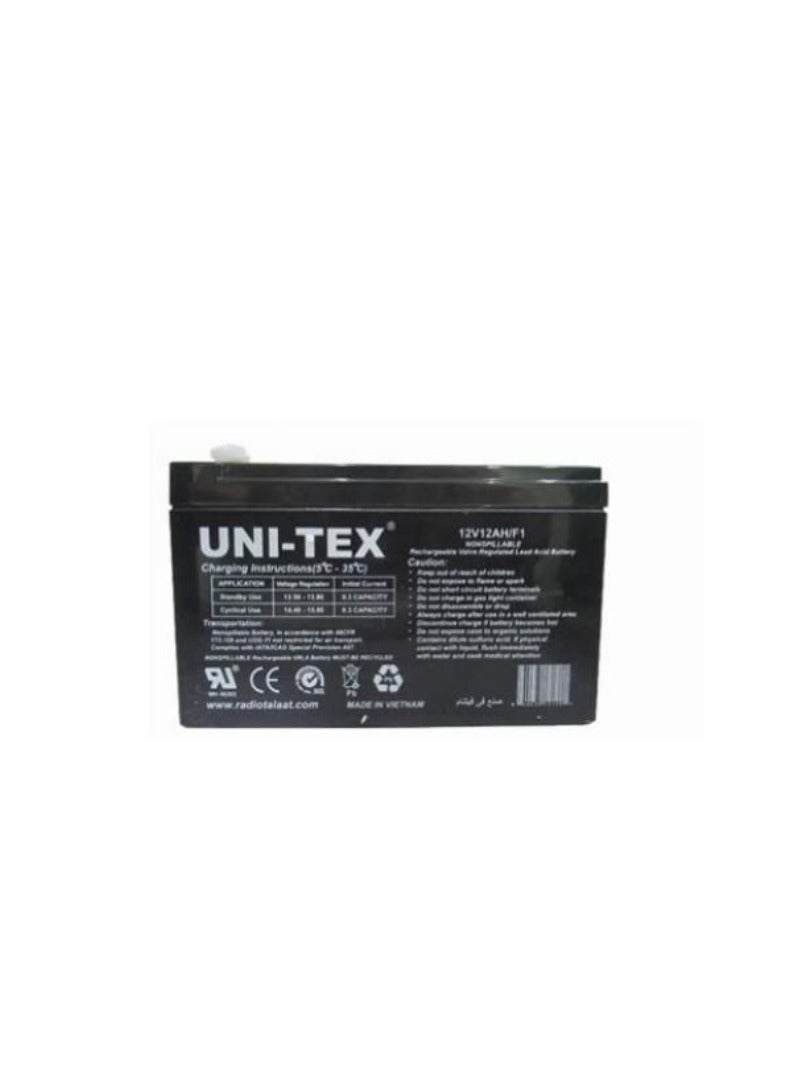 يونيتكس Unitex Battery 12v 12a 12 A 12 V