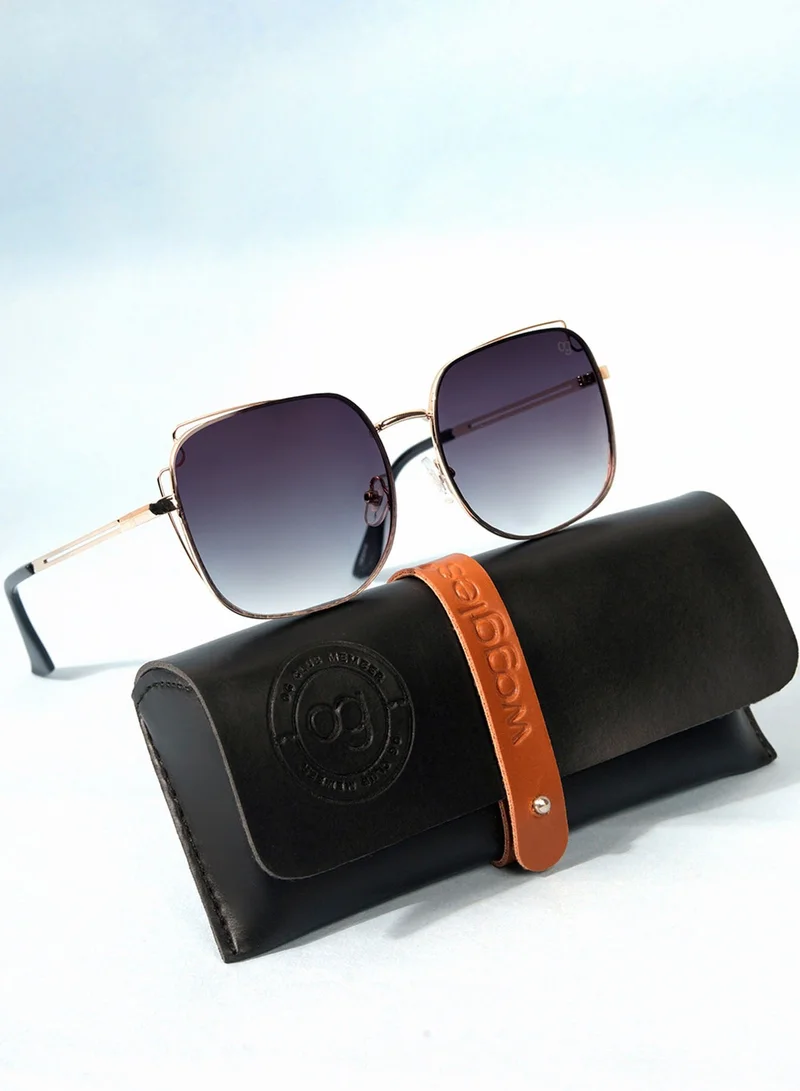 Woggles Latest &amp; Stylish UV Protected Black Square Sunglasses for Men &amp; Women