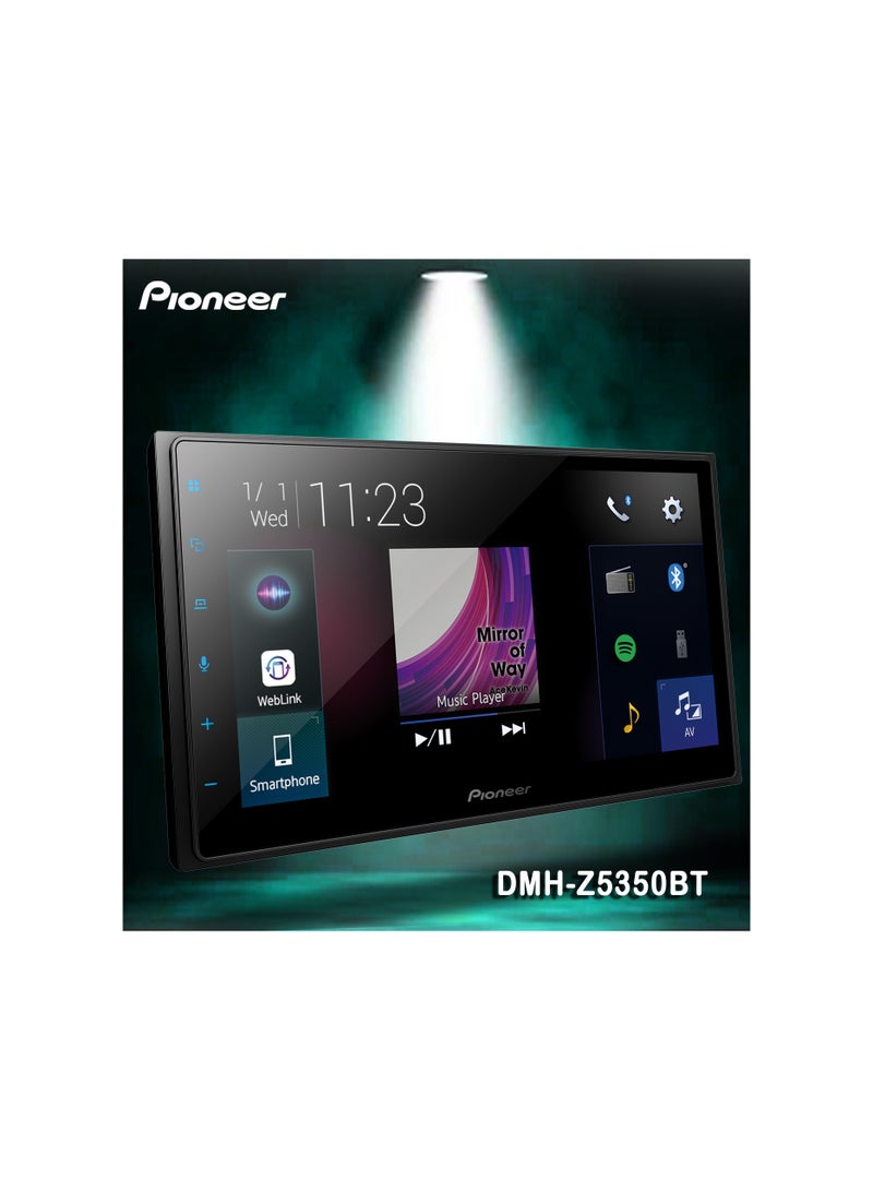 Pioneer DMH-Z5350BT In-Dash Double-DIN Multimedia AV Receiver with 6.8" Capacitive WVGA, Touchscreen Display, Apple CarPlay, Android Auto, WebLink, Built-in Bluetooth and Full HD Video Playback from USB Device  6.8” Capacitive Touch Panel Display Apple CarPlay Android Auto WebLink® Dual Bluetooth