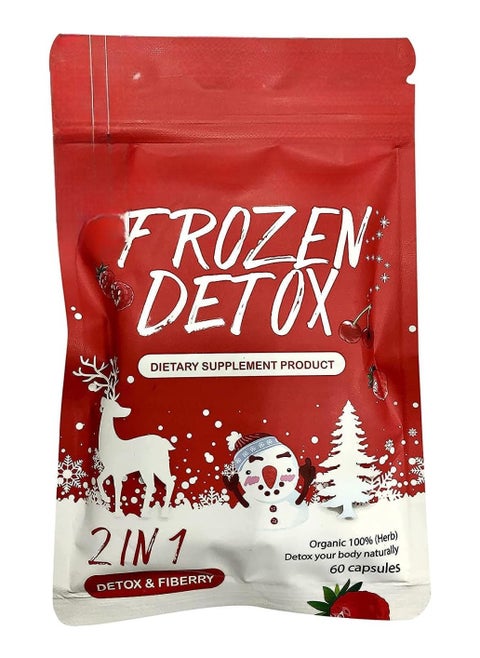FROZEN Detox 2-in-1 Wellness Capsules - 60 Count | Metabolism & Digestive Support Supplement | Vegan Formula