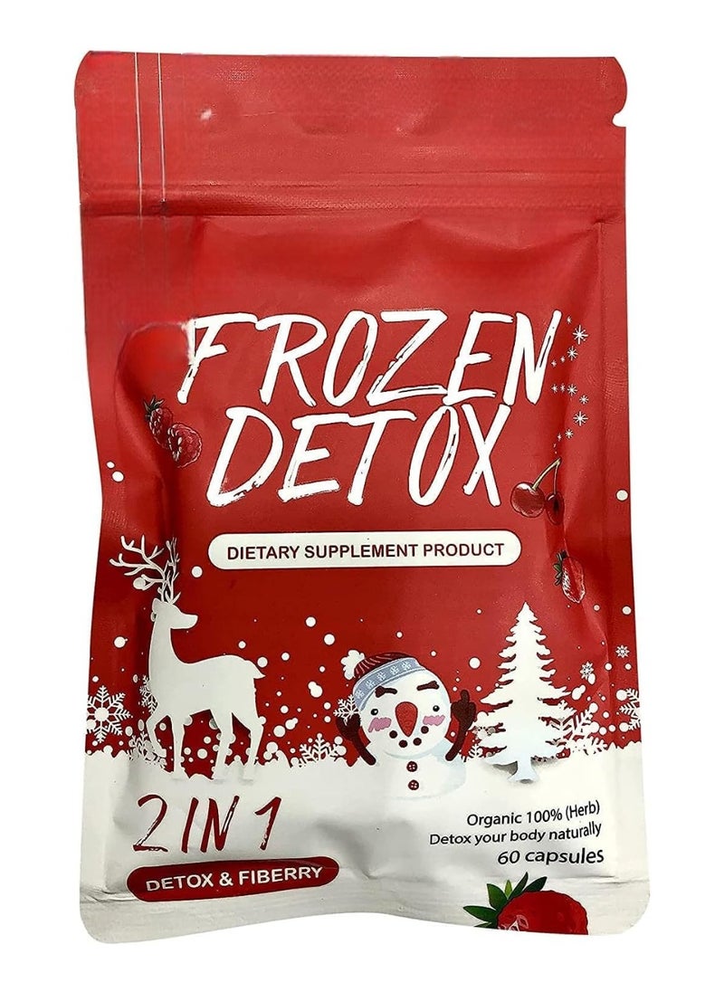 Frozen Detox - FROZEN Detox 2-in-1 Wellness Capsules - 60 Count | Metabolism & Digestive Support Supplement | Vegan Formula - Image 1