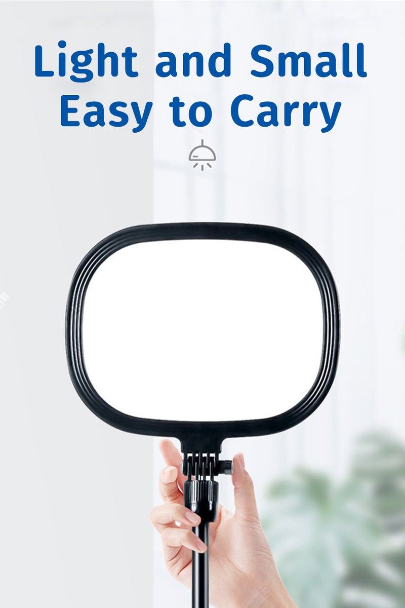 ليوكور مجموعة إضاءة فيديو LED مقاس 9 بوصات، إضاءة تصوير فوتوغرافي 12 واط 1455 لوكس مع حامل وحامل هاتف، إضاءة حلقية مع 5 درجات حرارة لونية وضبط زاوية 180 درجة لتسجيل الفيديو وبث الألعاب والبث المباشر - Image 5