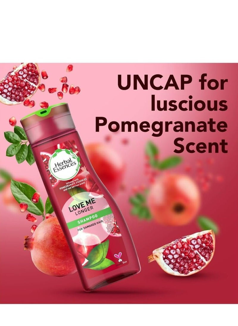 Herbal Essences Love Me Longer Shampoo Pomegranate Essence And A Red Berry 400 ML  - Image 2