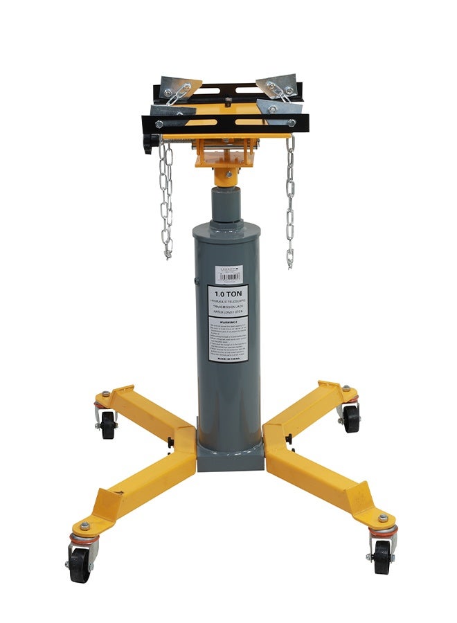 LAWAZIM Hydraulic Transmission Jack - 2000lbs (1Ton) Capacity - 2-Stage Adjustable Telescoping Transmission Jack with Foot Pedal & 360° Swivel Wheels for Garage, Automotive Repair, and Workshop Use - Image 1