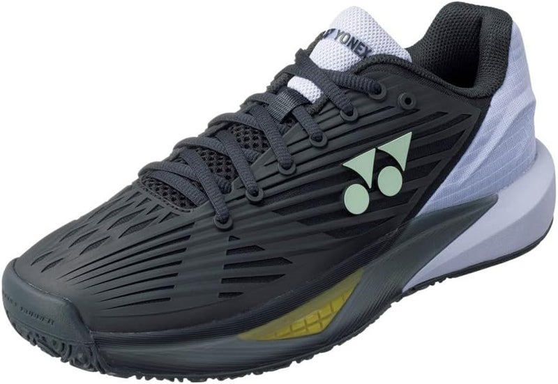 YONEX Mens Eclipsion 5 Cly Tennis Shoes - Black and Lilac - Image 1