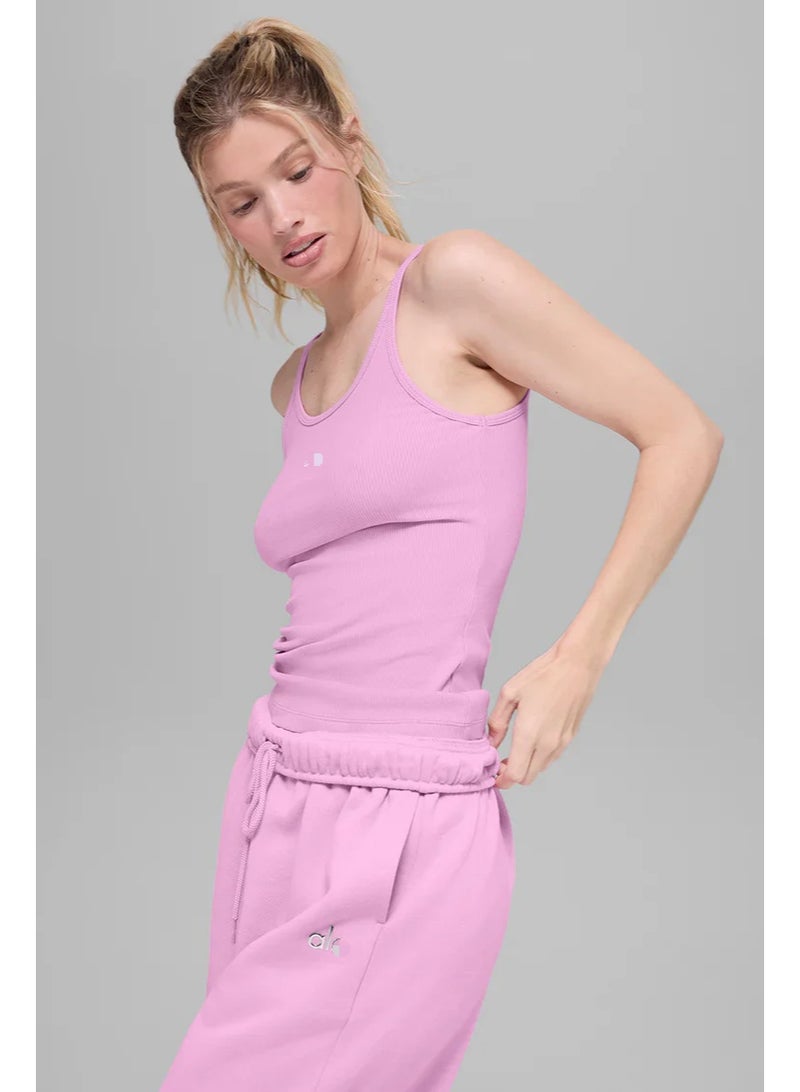 Alo Yoga Solid Color Basic Tank Top - Essential for Daily Slim Fit Layering & Outerwear, Comfortable and Breathable - Image 1