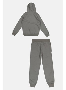 Ellesse Kids Boy 2 Pieces Long Sleeves Hoodie And Joggers Set, Grey  - Image 2