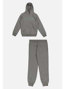 Ellesse Kids Boy 2 Pieces Long Sleeves Hoodie And Joggers Set, Grey  - Image 1