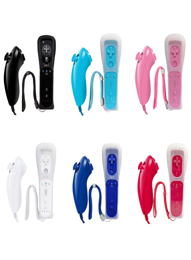 Wii handle wii left and right handle built-in accelerator 2 in 1 left and right handle factory direct sales advantage shipping pink - Image 2