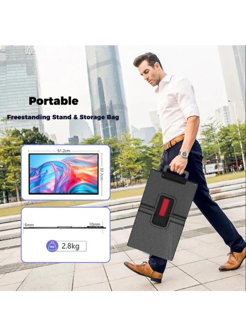 ڤي2كوم شاشة محمولة V2COM مقاس 23.8 بوصة D1 IPS عرض كامل الجودة / QHD / 4K USB-C و HDMI حامل قابل للتعديل شاشة خارجية للابتوب والكمبيوتر والألعاب - Image 3