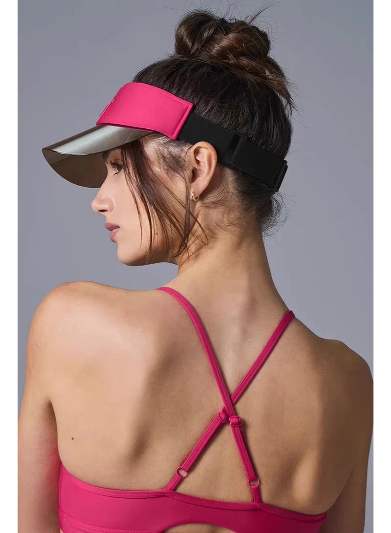 alo Alo Yoga Sun Visor Hat for Outdoor Sports, Tennis, Golf, and UV Protection with Built-in Mesh Sweatband - Image 2