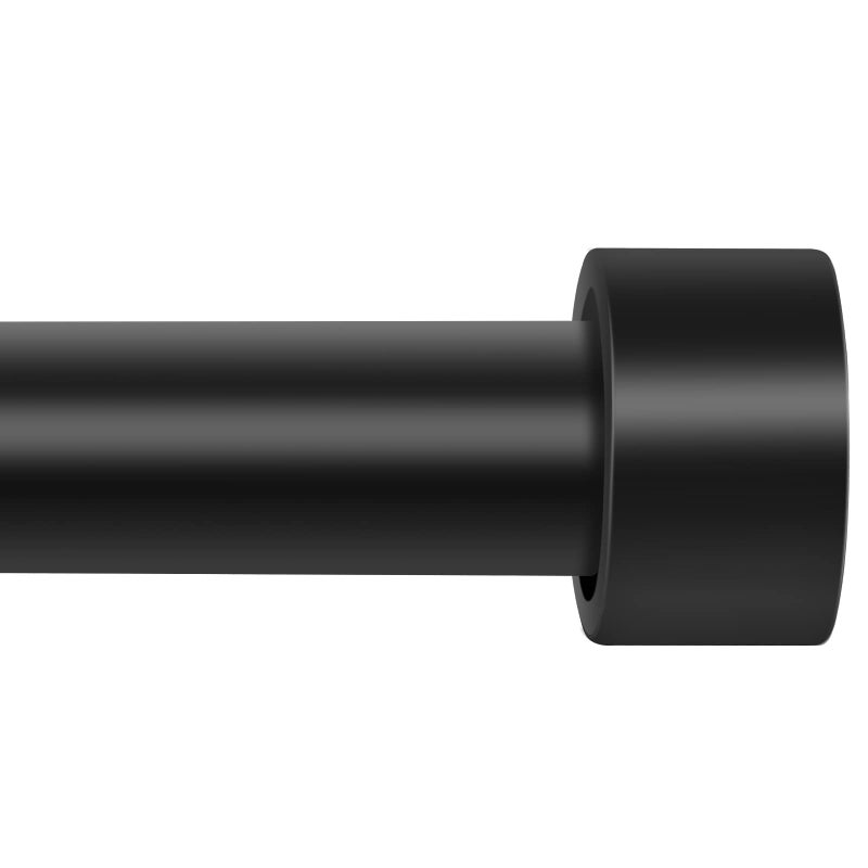 Taoberfuli Extra Long Curtain Rods for Windows 120" to 240", 1 Inch Matte Black Drapery Rod For Bedroom Living Room Divider Adjustable Heavy Duty Outdoor Curtain Rod for Patio Cap Finials - Image 1