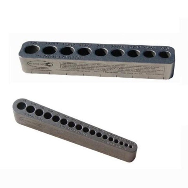 BIG GATOR TOOLS V-Drill Guide Standard Hole Sizes 1/8-1/2 Inches - 2 Pack 