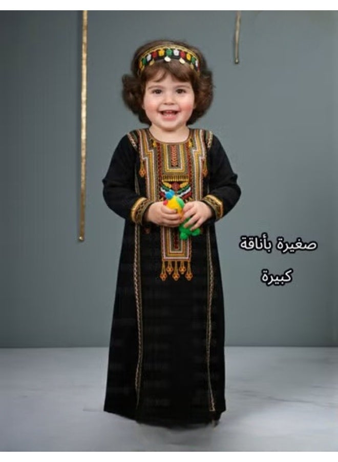 BHNS Children's Asiri shirt, traditional dress, Asiri shirt, children's jalabiya, Asiri dress, traditional costumes, children's dress, traditional outfit, Asiri dress for girls, girls' dress - Image 2