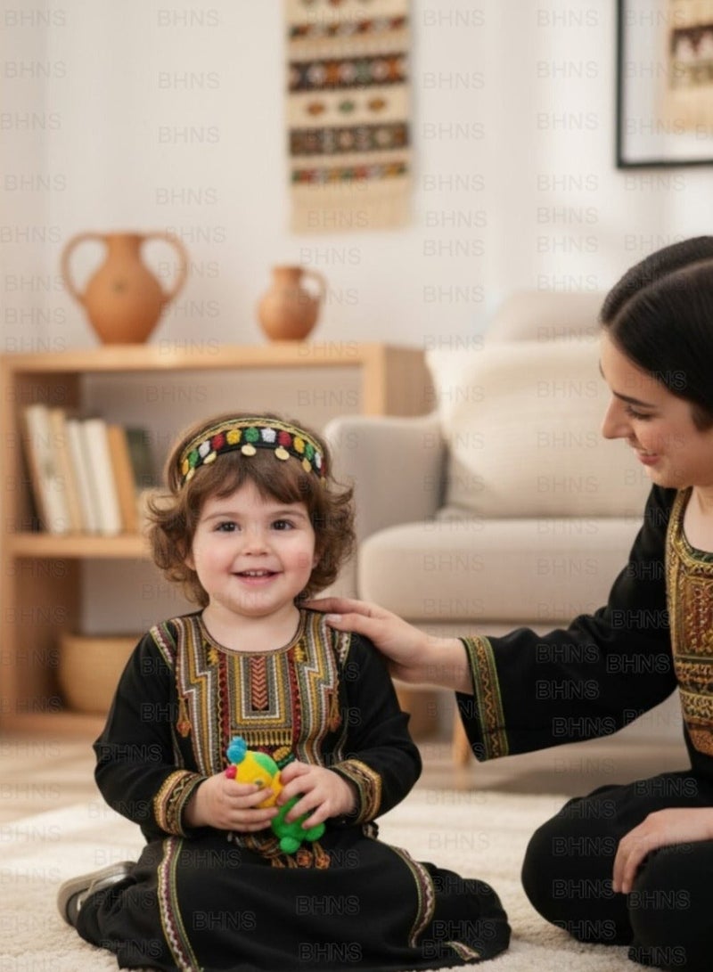 BHNS Children's Asiri shirt, traditional dress, Asiri shirt, children's jalabiya, Asiri dress, traditional costumes, children's dress, traditional outfit, Asiri dress for girls, girls' dress - Image 4