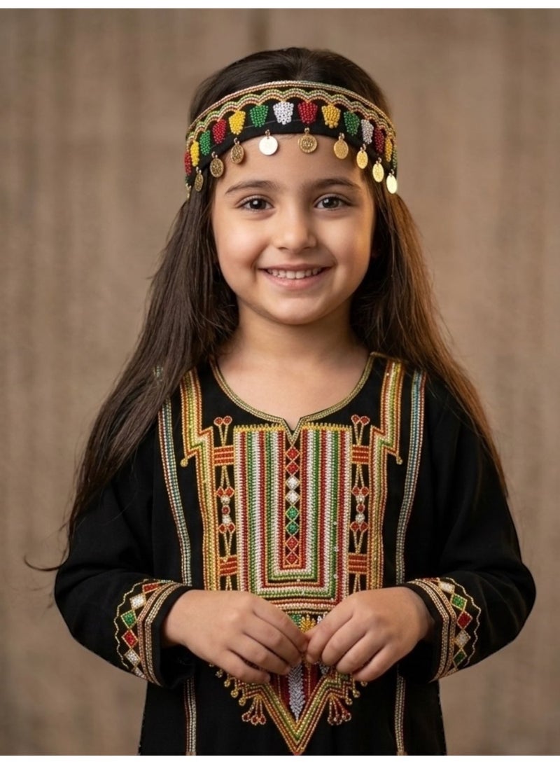 BHNS Children's Asiri shirt, traditional dress, Asiri shirt, children's jalabiya, Asiri dress, traditional costumes, children's dress, traditional outfit, Asiri dress for girls, girls' dress - Image 1