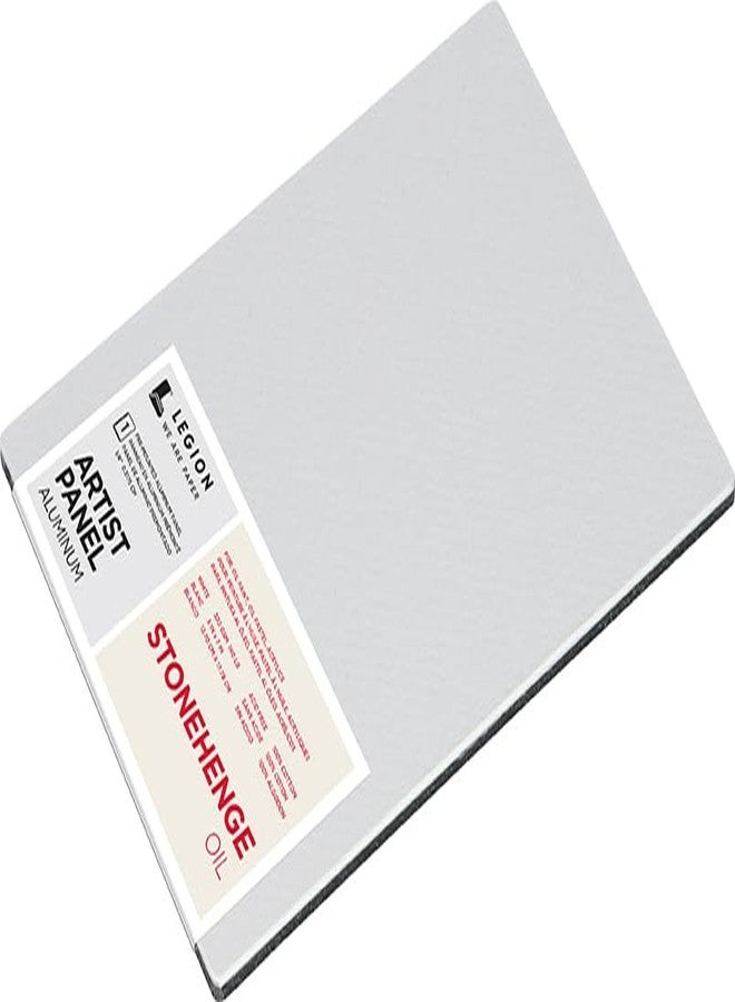 Stonehenge Legion Artist Panel, 1/8" Composite Brushed Aluminum with Stonehenge Oil 100% Cotton White 320gsm Paper, 5 x 7 inches for Oil Media - Image 2