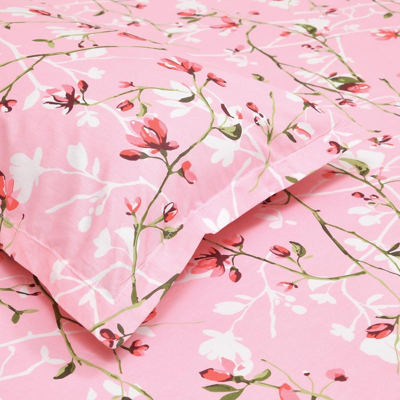 haus & kinder haus kinder Double Size Bedsheets for Bed 186 TC 100 Cotton Bed Sheet for Queen Size Bed with 2 Pillow Covers Bedsheet with Vintage Pik Design - Image 3