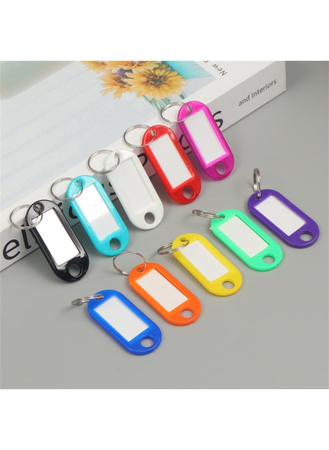 Generic 10pcs Multicolor Plastic Keychain Luggage ID Name Tags Hotel Number Classification Card for Women Men Car Bag Backpack Pendant-Color:A  - Image 3