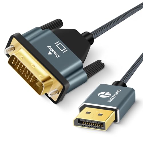 Thzzhnno DisplayPort to DVI Cable 1.6FT, Gold-Plated Display Port to DVI-D Adapter Cable 1080P@60Hz Cord for Computer, Desktop, Laptop, PC, Monitor, Projector - Image 1