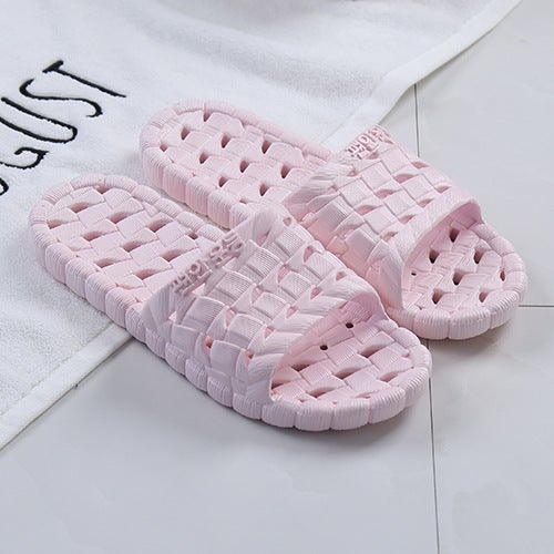 New Hollow Non-Slip Plastic Home Slippers for Women Grey  - Image 4