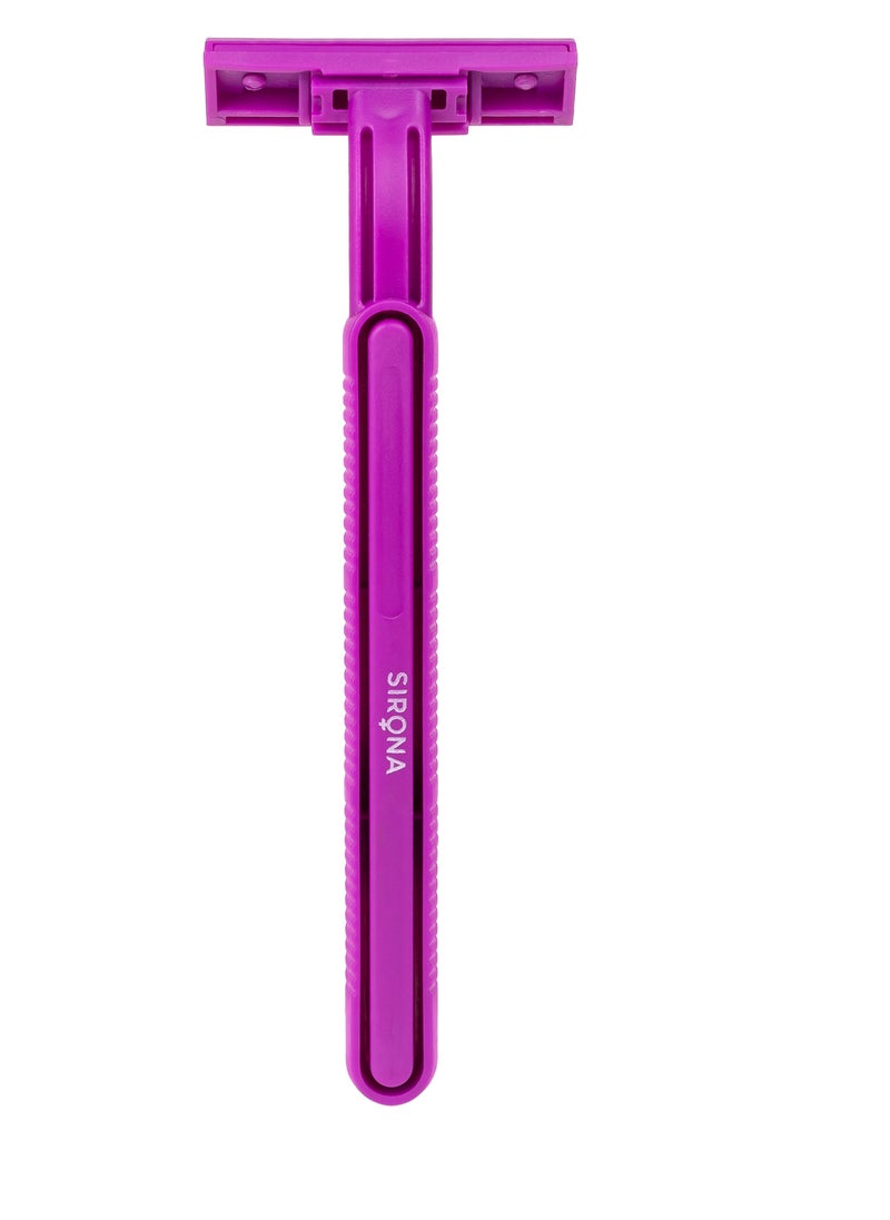 Sirona - Sirona - Pack of 5 - Disposable Hair Removal Razor for Women | Aloe Boost | for Arms, Legs & Bikini Line | 2 Blade Shaving Razor - Image 1
