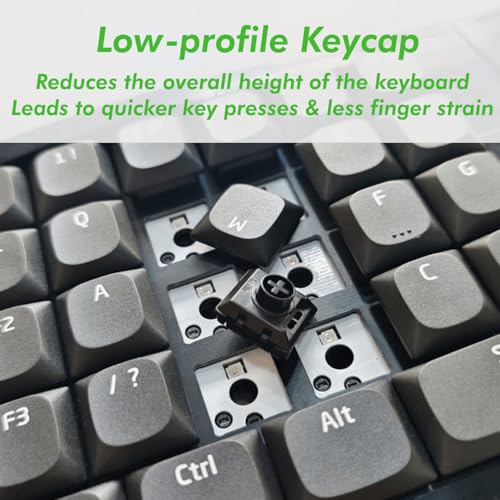 KBDcraft 07Israfel 50% Ergo-Split Low-Profile Mechanical Keyboard, 56-Key Ortho, Lego-Compatible Case, Wired, Linear Switch, Gasket Mount, Hot-Swappable, RGB, QMK, Vial, Full Kit, (Black) - Image 5