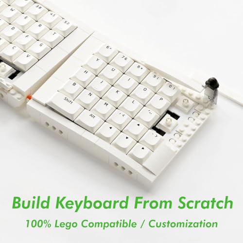 KBDcraft 07Israfel 50% Ergo-Split Low-Profile Mechanical Keyboard, 56-Key Ortho, Lego-Compatible Case, Wired, Linear Switch, Gasket Mount, Hot-Swappable, RGB, QMK, Vial, Full Kit, (Black) - Image 4