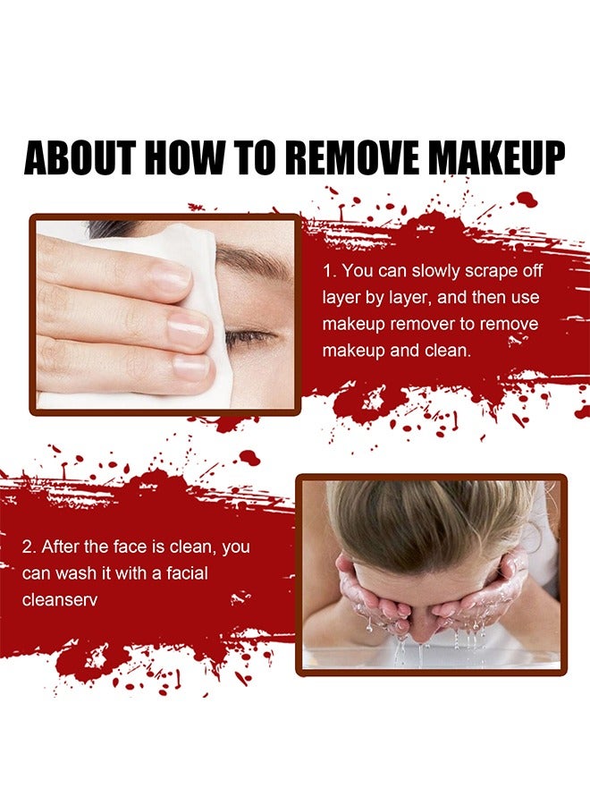 EELHOE Sfx Makeup Kit,Scars Wax,Spatula, Stipple Sponge,Scar Water,Create Wound Special Effects Makeup Kit,Make Specail Effects For Halloween Festival & Party  - Image 3
