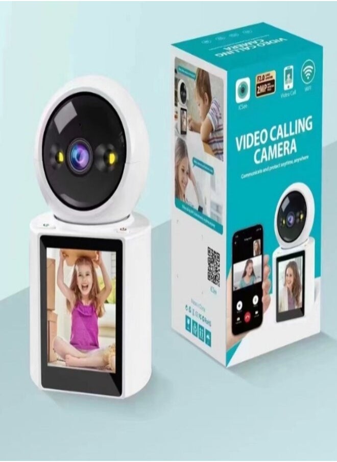 Generic - Full HD1080p WIFI Camera Auto Tracking One Click Video Call With Screen Indoor Baby Monitor Security CCTV Surveillance Camera - Image 1