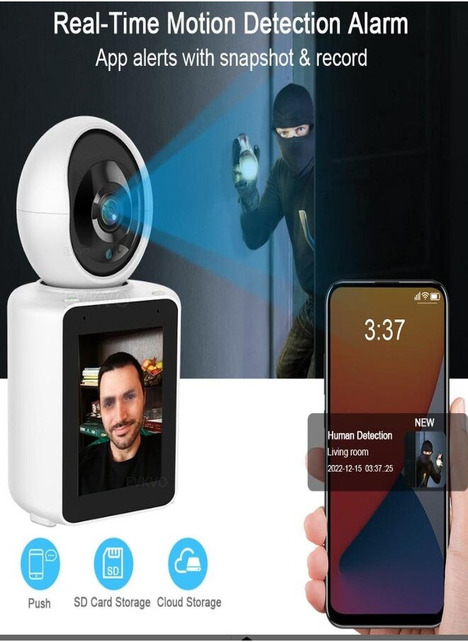 Generic - Full HD1080p WIFI Camera Auto Tracking One Click Video Call With Screen Indoor Baby Monitor Security CCTV Surveillance Camera - Image 1