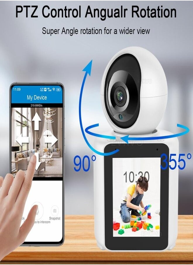 Generic - Full HD1080p WIFI Camera Auto Tracking One Click Video Call With Screen Indoor Baby Monitor Security CCTV Surveillance Camera - Image 1