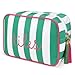 Sanwuta Mahjong Tile Bag with Zipper Striped Embroidered Mahjong Storage Pouch Mah Jong Bags for Tiles Board Game Pieces Game Party Travel Gatherings AccessoriesGreenClassic - Image 2