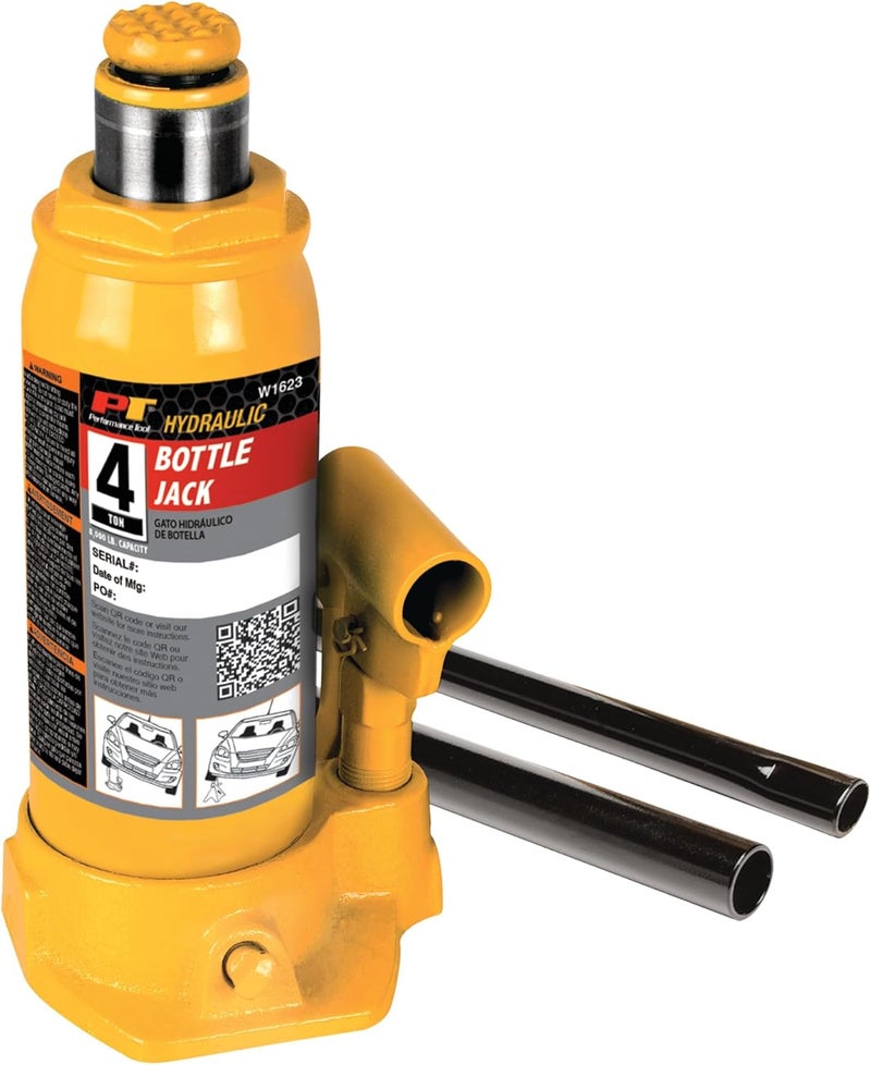 Performance Tool W1623 4-Ton Heavy Duty Hydraulic Bottle Jack - Image 2