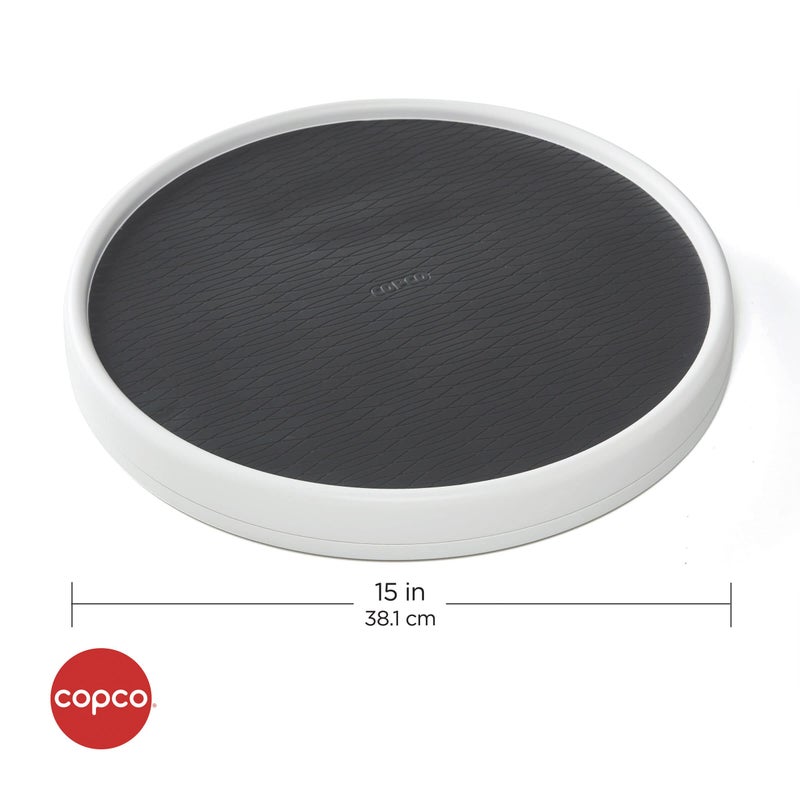 Copco Pro 15-Inch Lazy Susan Turntable, Non-Skid Pantry or Cabinet Organizer for Spices, Condiments, and Bottles, Smooth Rotation, Charcoal Finish - Image 5